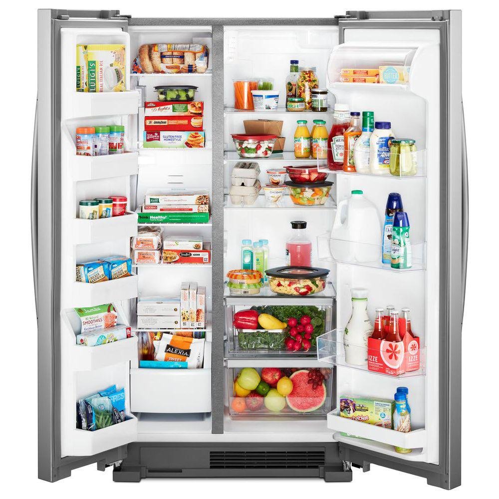WRS315SNHM Whirlpool 36 Inch Side-by-Side Refrigerator - 25 cu. ft., Stainless Steel-2