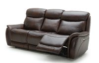 Brown Leather-Match Power Reclining Living Room Set - Happy Happy-2