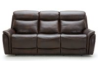 Brown Leather-Match Power Reclining Living Room Set - Happy Happy-3