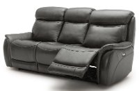 Gray Leather-Match Power Reclining Living Room Set - Happy Happy-2