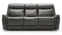 Gray Leather-Match Power Reclining Living Room Set - Happy Happy-3