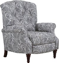 Gray Push Back High Leg Recliner - Zulu