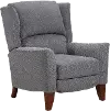 Storm Gray Push Back High Leg Recliner - Lorna