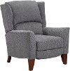 Storm Gray Push Back High Leg Recliner - Lorna