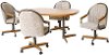 KIT Clearance Oak and Bronze Formica Round Dining Table - Holly