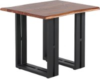 Live Edge End Table with Metal Base - Copenhagen