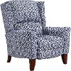 Sapphire Blue High Leg Push Back Recliner - Gillian