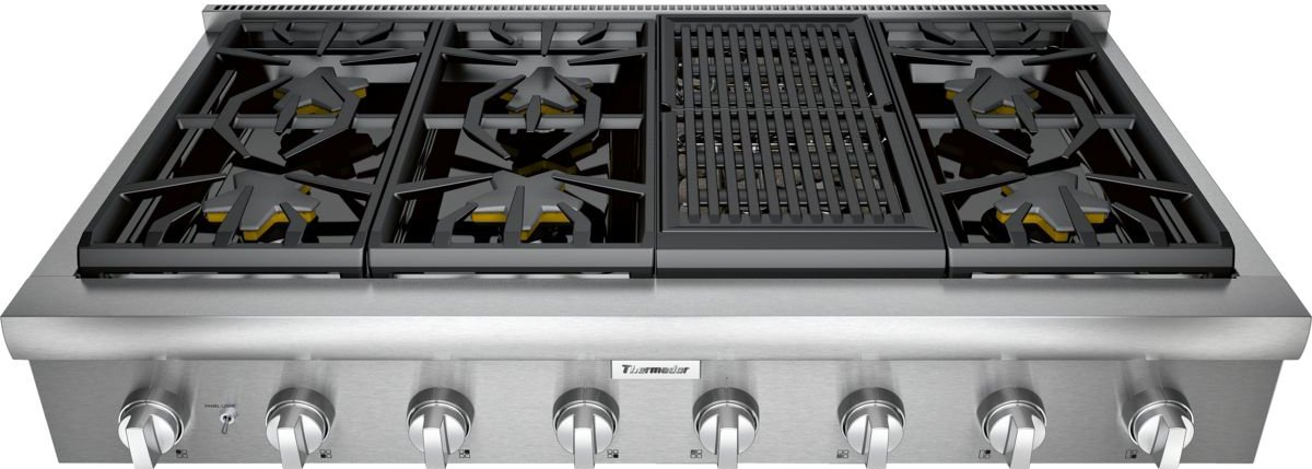 PCG486WL Thermador Gas Rangetop - 48 inch Stainless Steel-1