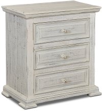 Rustic White Nightstand - Marquis