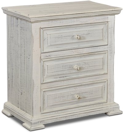 Rustic White Nightstand - Marquis