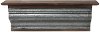 Clearance 30 Inch Pressed Tin and Wood Wall Shelf