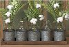Clearance 5 Bottles In Metal Tin Holder On Wooden Tray