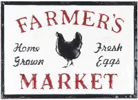 Multi-Color Farmer's Market Home Grown Fresh Eggs Sign