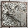 Metal Embossed Pig Framed Wall Art