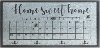 Clearance Home Sweet Home Wood and Metal Calendar with Hooks