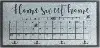 Clearance Home Sweet Home Wood and Metal Calendar with Hooks