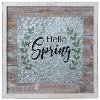 Hello Spring Wood and Metal Framed Wall Art
