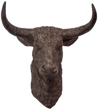 Resin Cow Bust Wall Decor