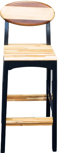 Natural Acadia and Black Patio Bar Stool - Woody