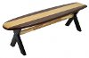 Surf Board Patio Bench - Woody