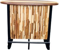 Acadia Wood Surf Board Patio Bar - Woody-3