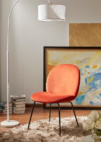 Terra Cotta Orange Office Guest Chair-3
