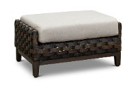 Wicker Patio Ottoman with Sunbrella Cushion - Nevis