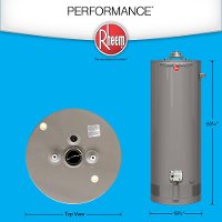 PROG40-38U RH62 EC1 Rheem Ultra Low NOx 40 Gallon Natural Gas Water Heater with 6 Year Limited Warranty-2