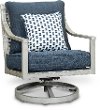 Weathered Gray Patio Swivel Chair - Rockport