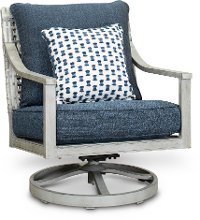 Weathered Gray Patio Swivel Chair - Rockport