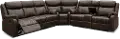 Domino Brown Dual Reclining Sectional