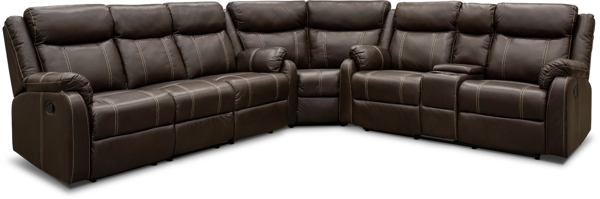 Domino Chocolate Brown Dual Reclining Sectional Sofa-3