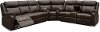 Valor Chocolate Brown Dual Reclining Sectional Sofa - Domino