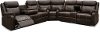 Valor Chocolate Brown Dual Reclining Sectional Sofa - Domino-2