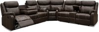 Valor Chocolate Brown Dual Reclining Sectional Sofa - Domino-2
