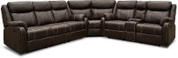 Valor Chocolate Brown Dual Reclining Sectional Sofa - Domino-3