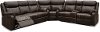 Valor Chocolate Brown Dual Reclining Sectional Sofa - Domino-4