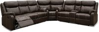 Valor Chocolate Brown Dual Reclining Sectional Sofa - Domino-4
