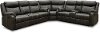 Valor Carbon Gray Dual Reclining Sectional Sofa - Domino