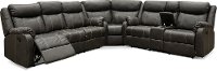 Valor Carbon Gray Dual Reclining Sectional Sofa - Domino-2