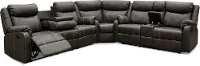 Valor Carbon Gray Dual Reclining Sectional Sofa - Domino-3
