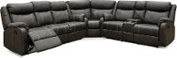 Valor Carbon Gray Dual Reclining Sectional Sofa - Domino-4