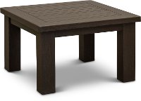 Contemporary Brown Patio End Table - Nevis