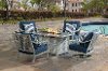 Driftwood Gray Fire Pit Patio Set - Rockport