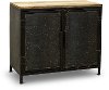 Black Hammered Metal Accent Cabinet - Hammered Metal