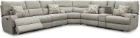 Archie Shark Gray Power Reclining Sectional Sofa - Brindle -3