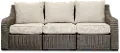 Lemans Brown Patio Sofa with Motion