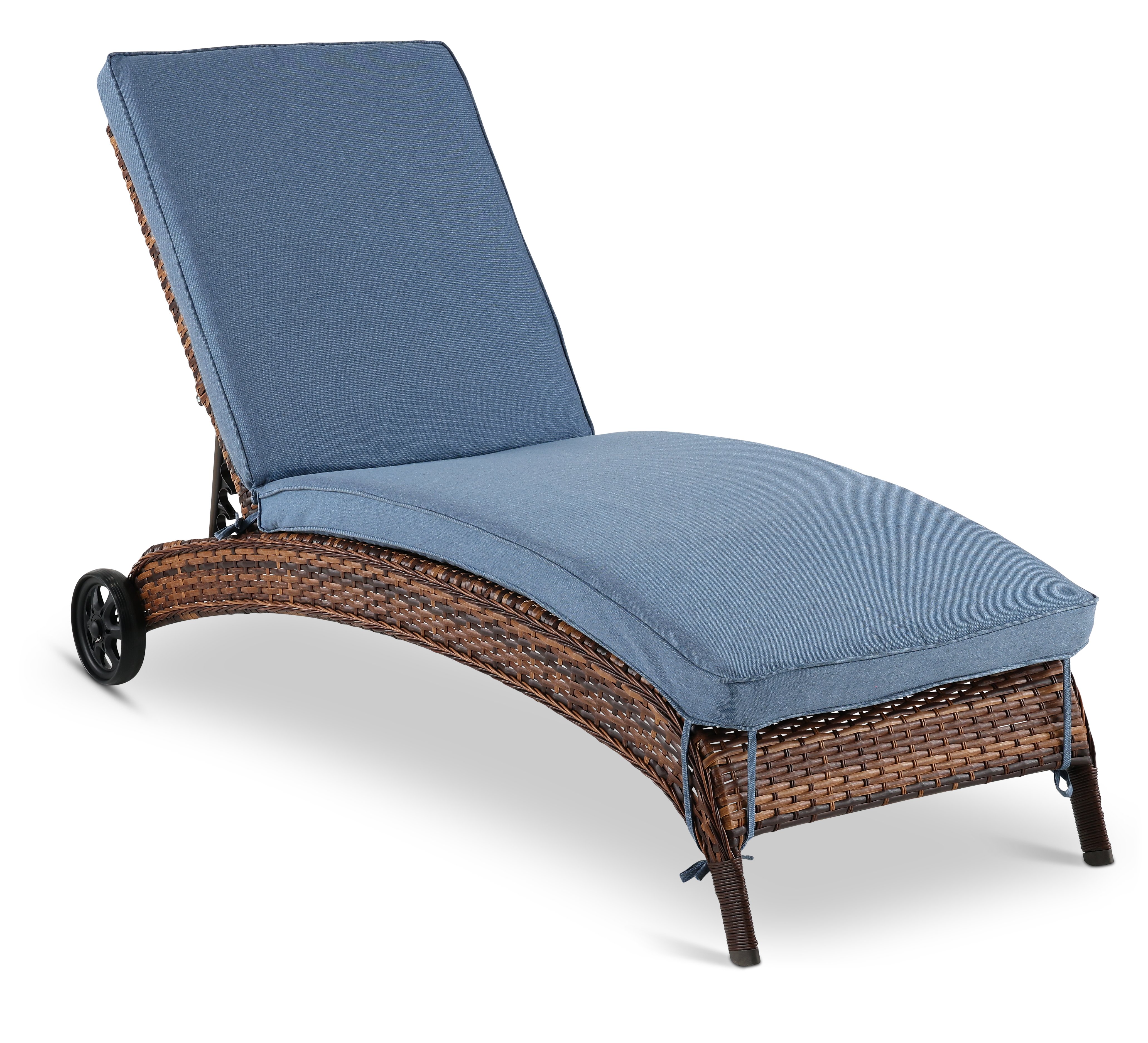 Light Blue Patio Chaise Lounge - Appia-1