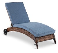Light Blue Patio Chaise Lounge - Appia