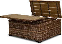 Wicker Patio Cocktail Table with Storage - Tortola